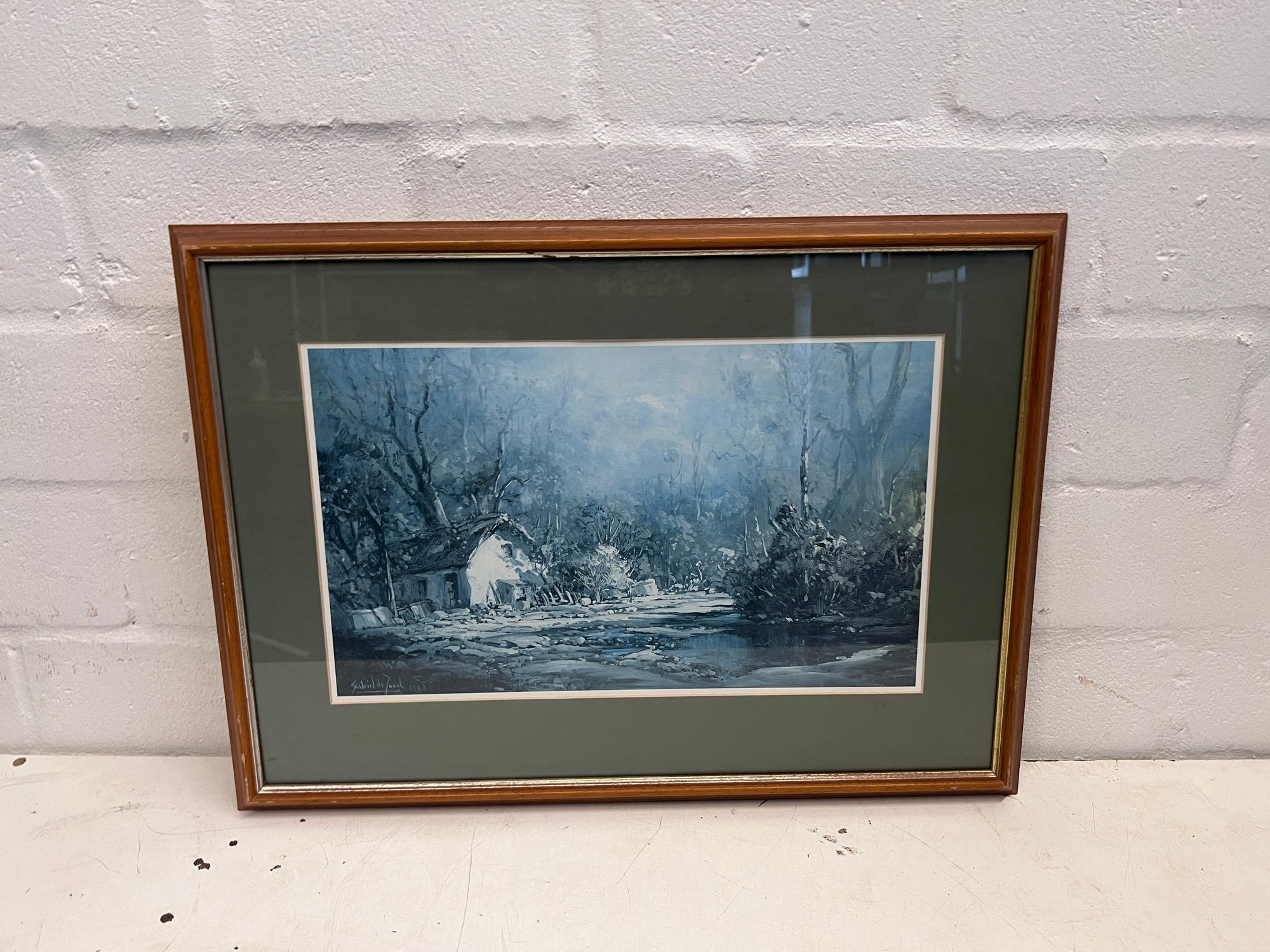 Cottage by a Creek Painting