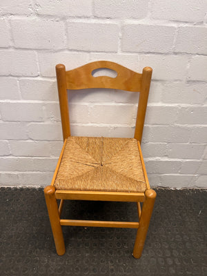 Wooden Dining Chair with Woven Seat