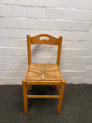 Wooden Dining Chair with Woven Seat (Whole In)