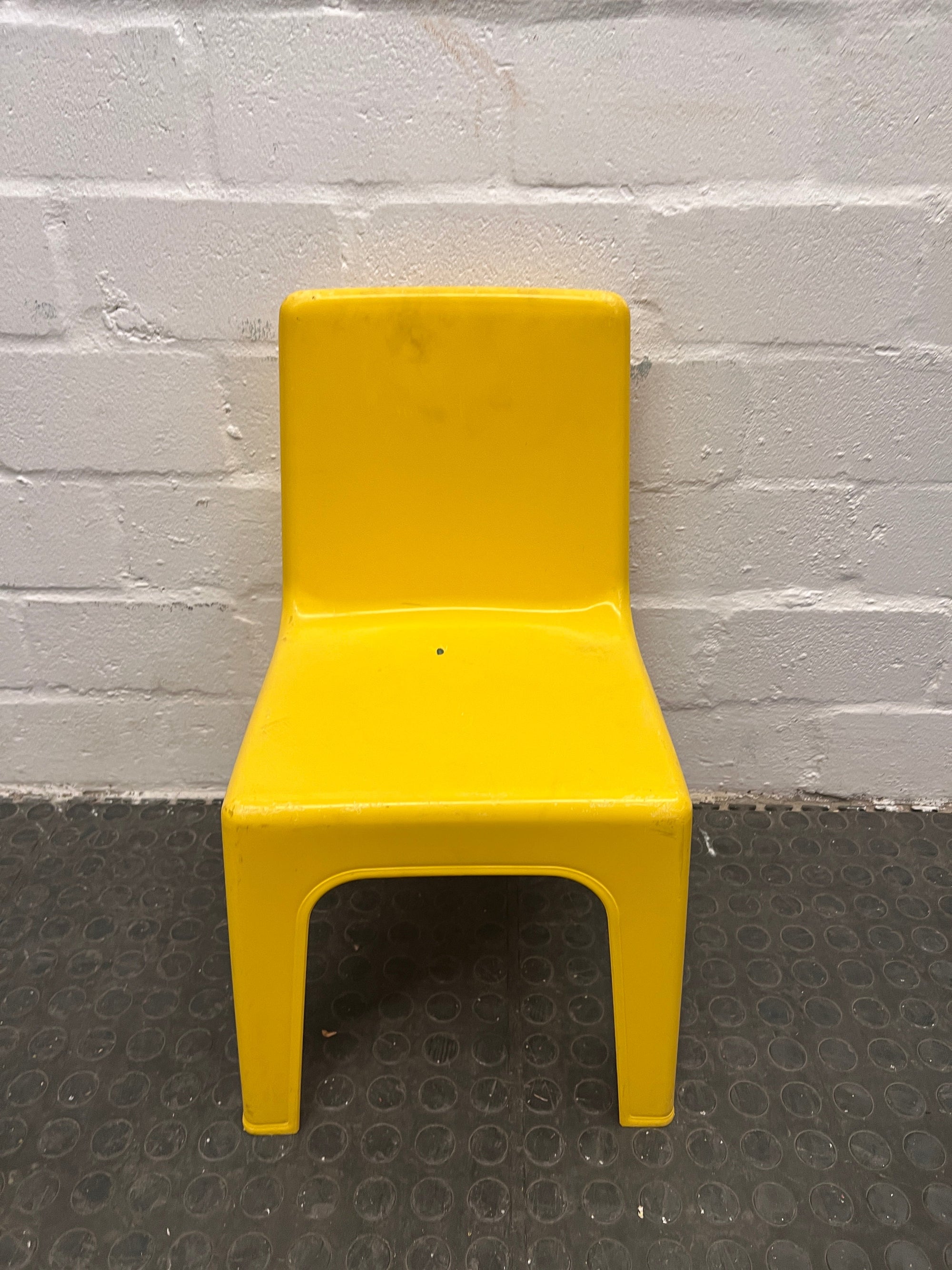 Yellow Plastic Kiddies Chair