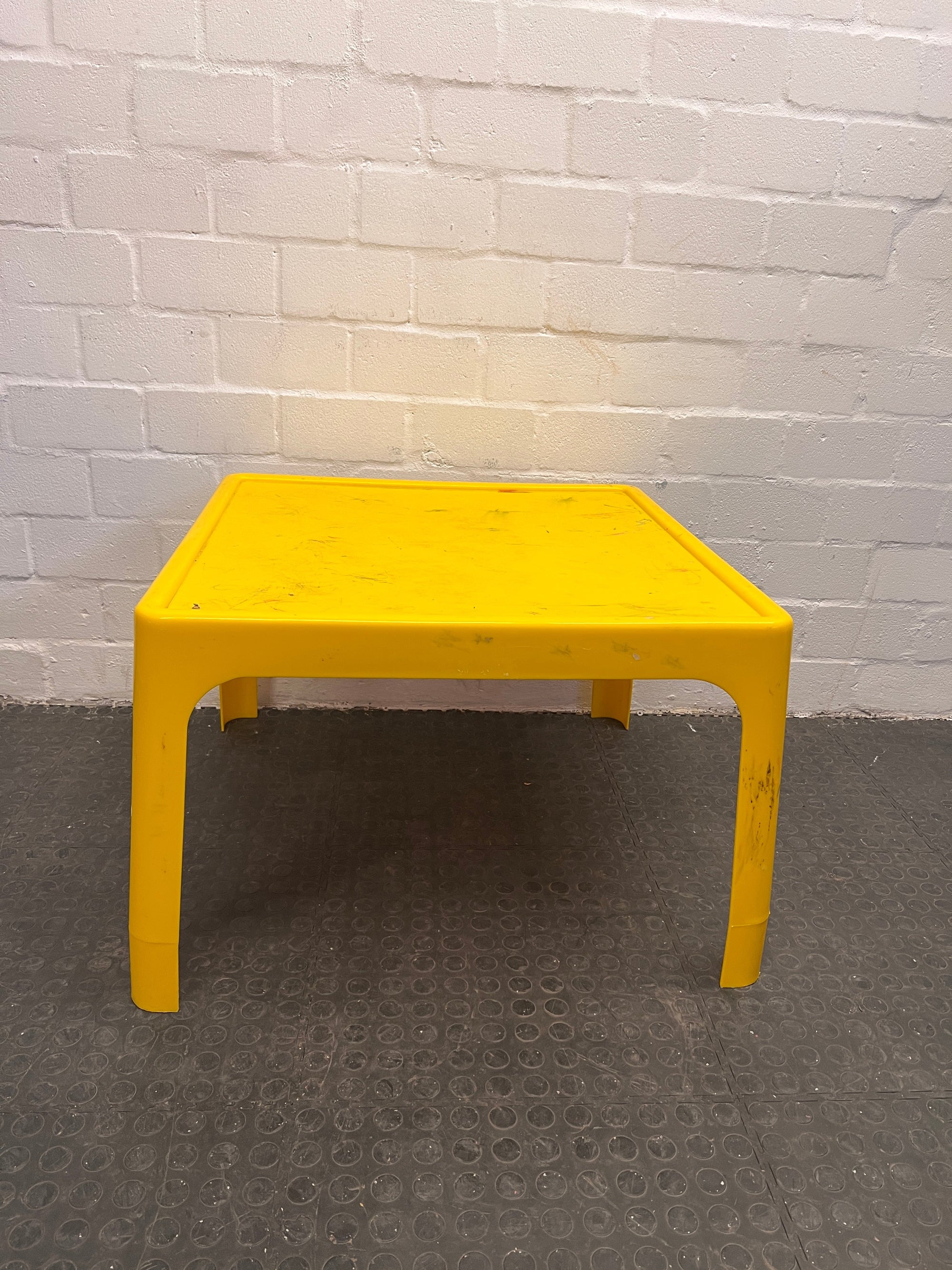 Yellow Plastic Kiddies Table(Used)