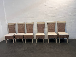 High Back Rattan Dining Chairs - PRICE DROP