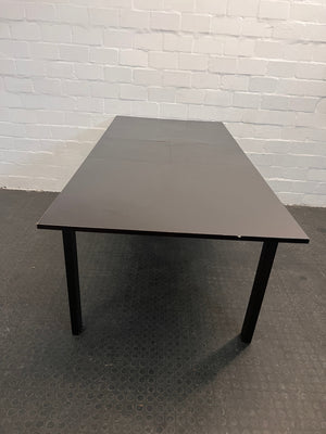 Black Six Extendable Seater Dining Table - REDUCED