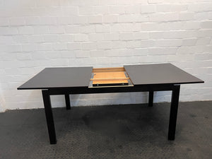 Black Six Extendable Seater Dining Table - REDUCED