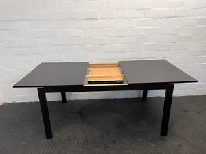 Black Six Extendable Seater Dining Table - REDUCED