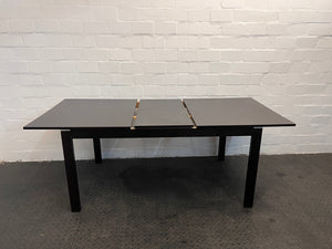 Black Six Extendable Seater Dining Table - REDUCED