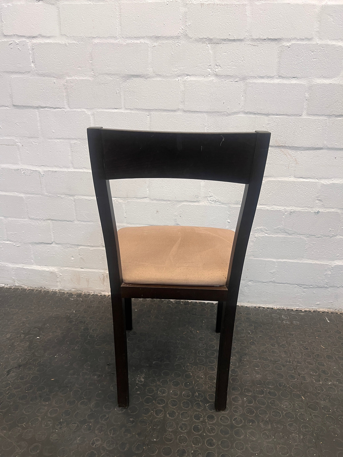 Darkwood Dining Chairs with Cream Seat - PRICE DROP - 2ndhandwarehouse.com