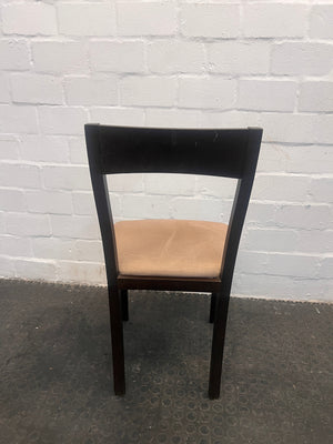 Darkwood Dining Chairs with Cream Seat