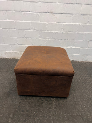 Brown Fabric Ottoman - PRICE DROP