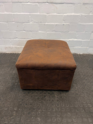 Brown Fabric Ottoman - PRICE DROP