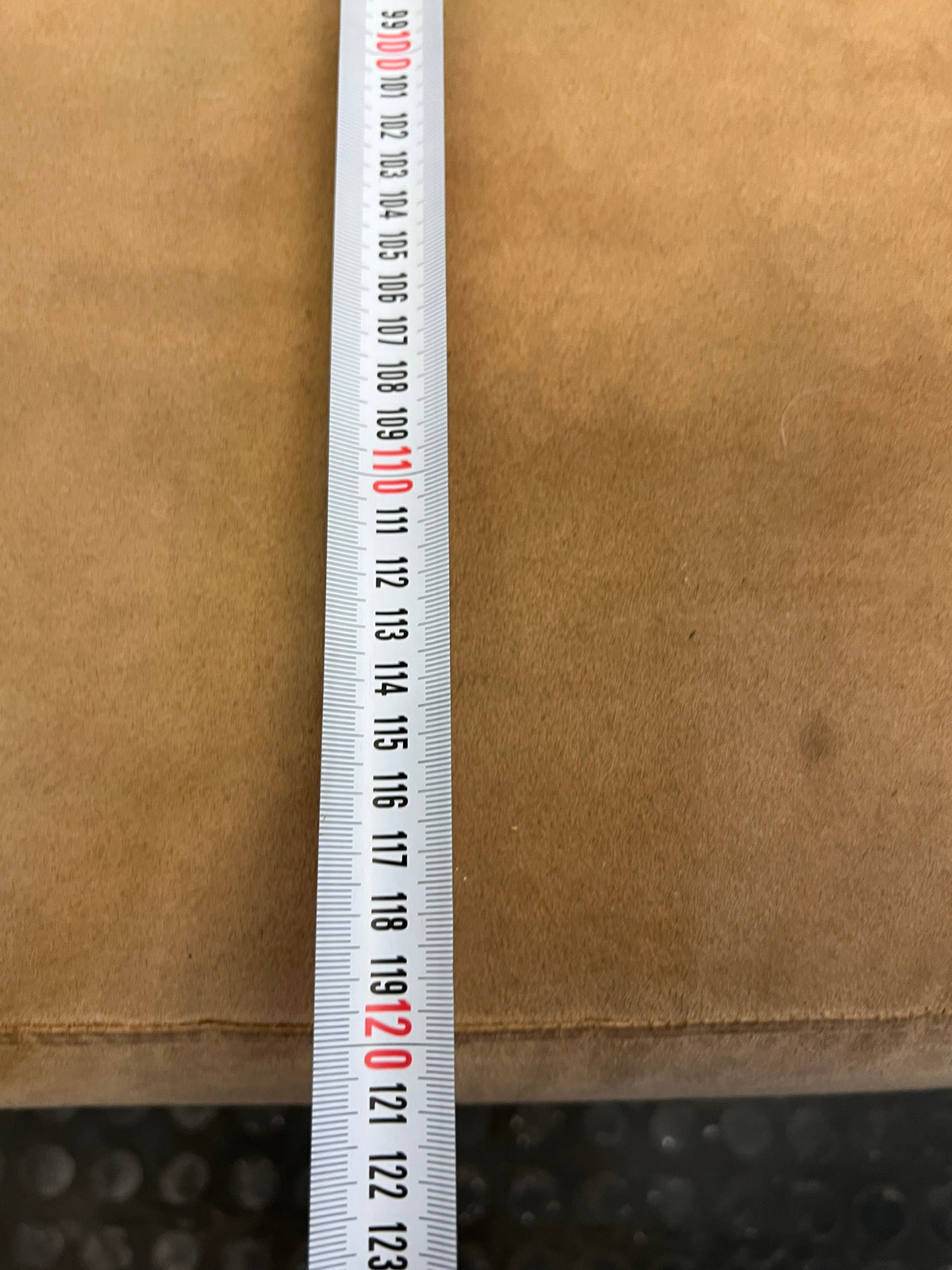 Tan Italian Suede Leather Ottoman - PRICE DROP