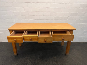 Wooden Four Drawer Entrance Table