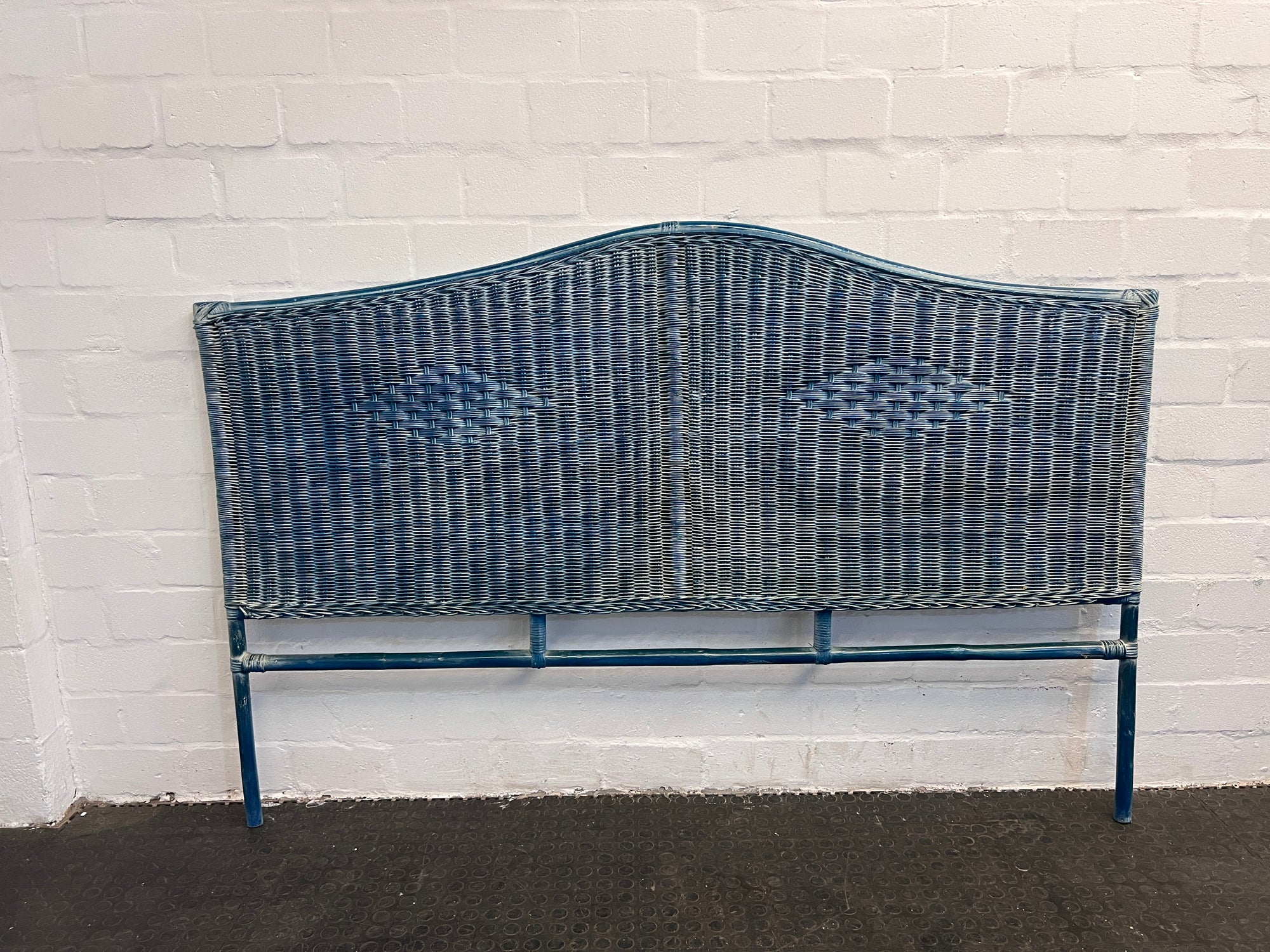 Blue Wicker King Size Headboard - REDUCED