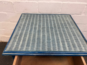 Blue Wicker Side Tables - REDUCED