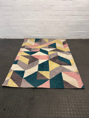 Colour Blocked Carpet 190 x 140cm