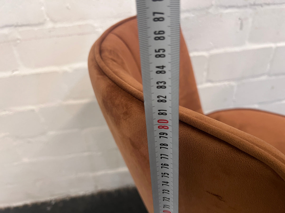 Modern Brown Suede Dining Chair