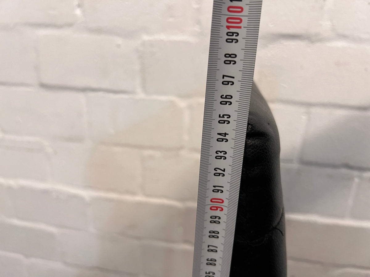 Black Pleather Ribbed High Back Dining Chair - PRICE DROP