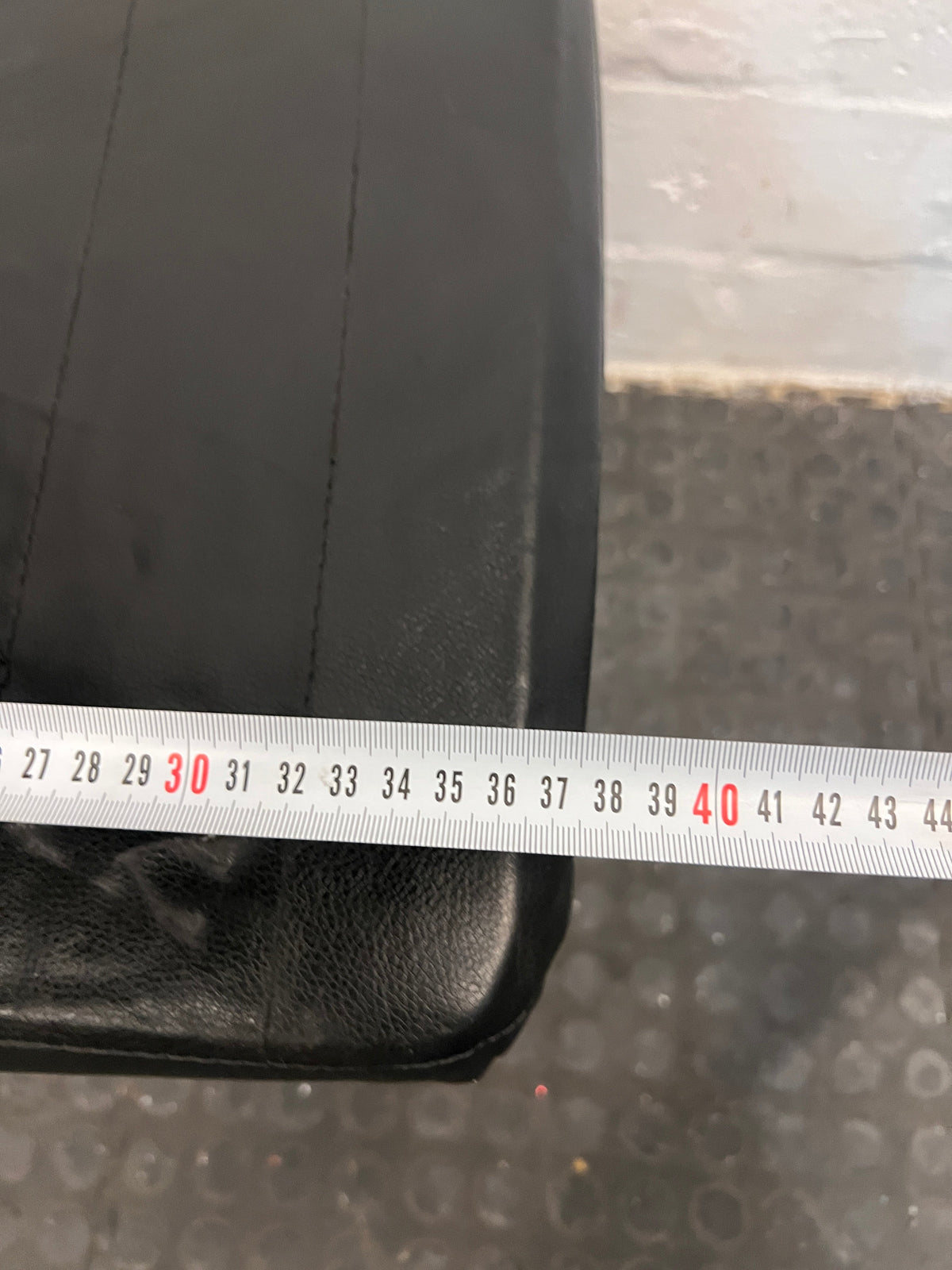 Black Pleather Ribbed High Back Dining Chair - PRICE DROP