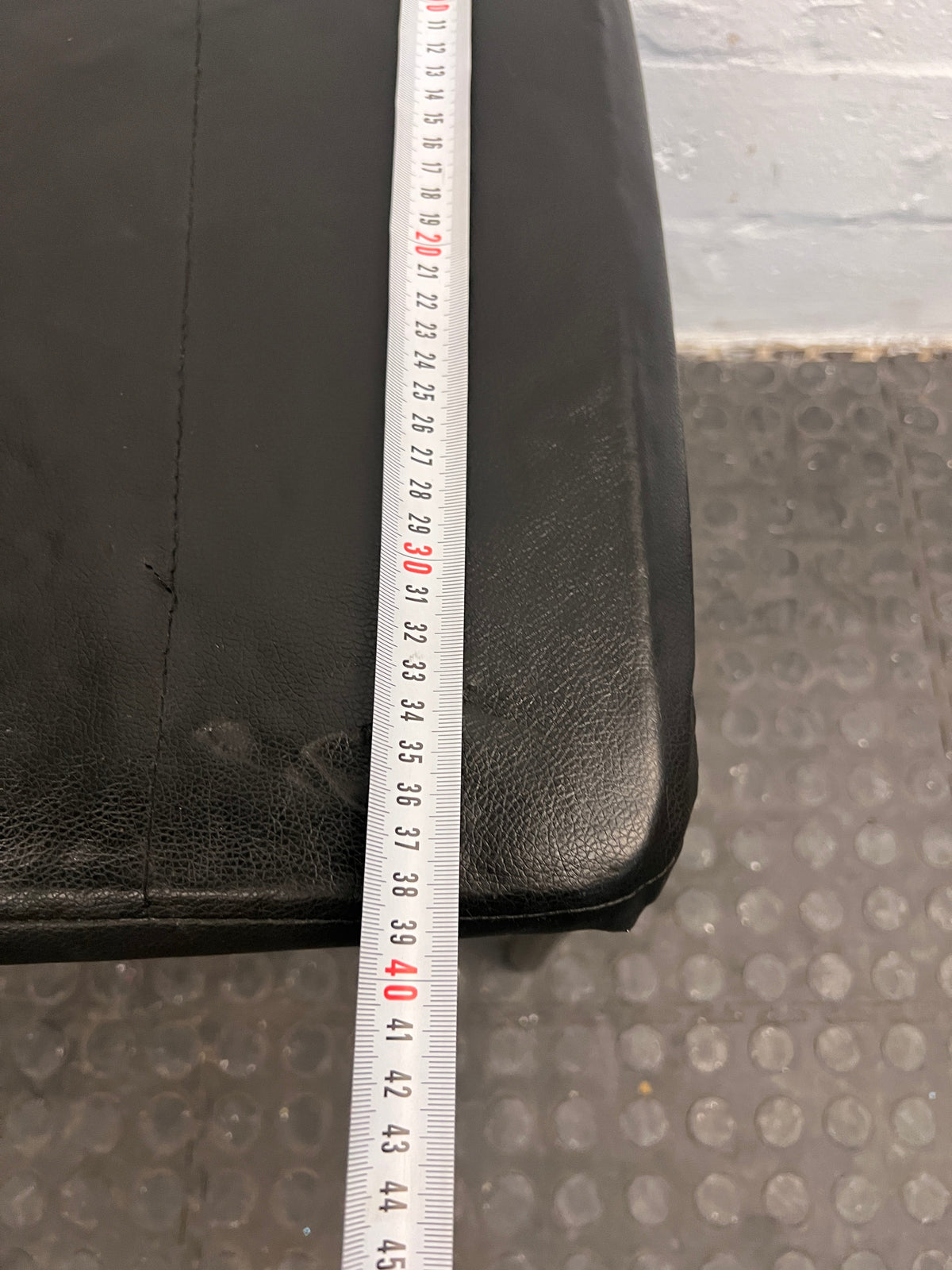 Black Pleather Ribbed High Back Dining Chair - PRICE DROP