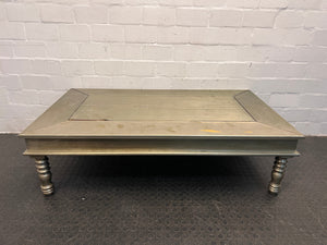 Large Wooden Coffee Table (Chipped Paint)