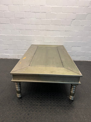 Large Wooden Coffee Table (Chipped Paint)