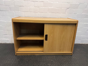 Wood Print Sliding Dual Door Credenza