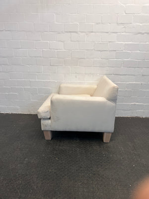 White One Seater Office Sofa