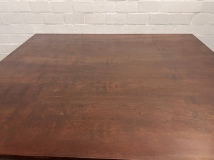 Dark Brown Wooden Boardroom Table (184cm x 154cm x 77cm) - REDUCED