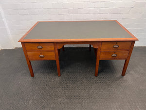 Large Wooden Four Drawer Desk