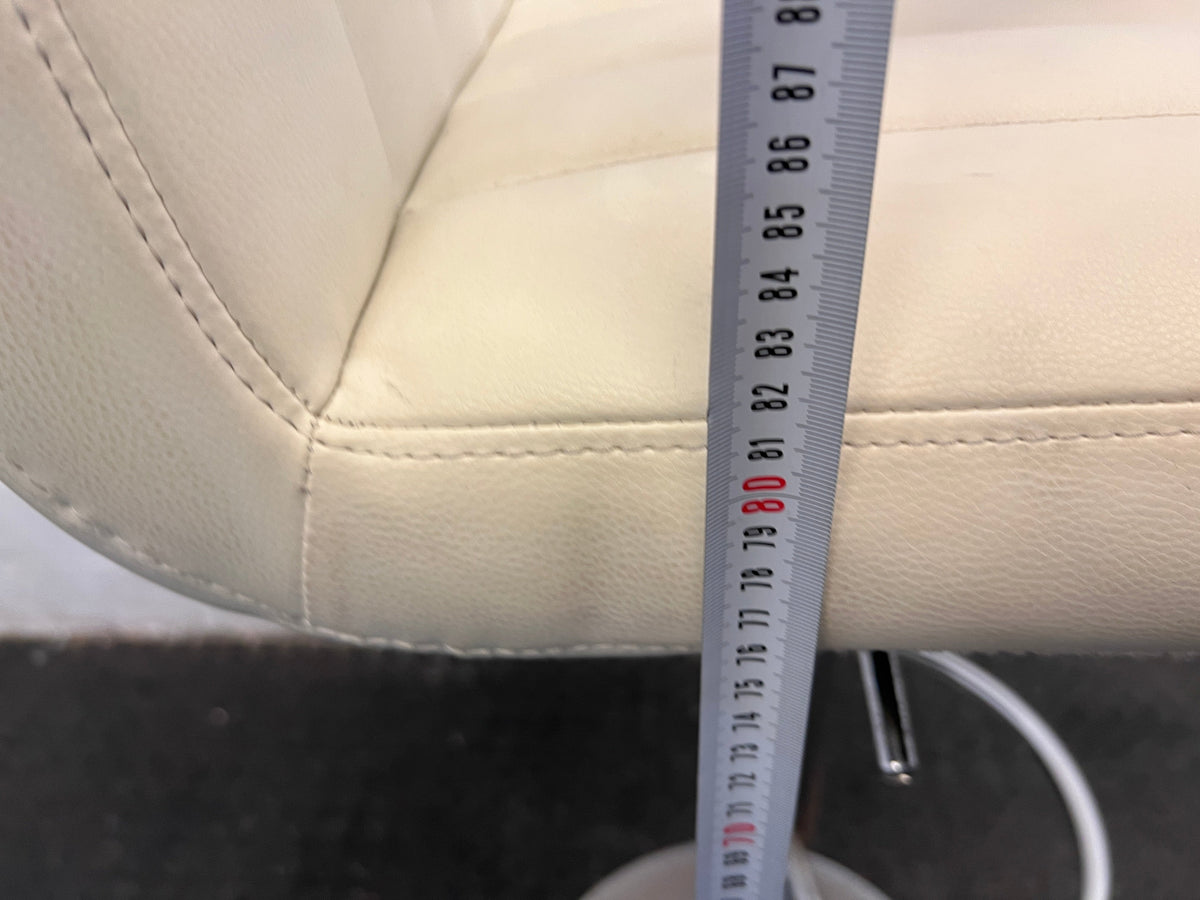 Cream Leather Bar Stool - PRICE DROP