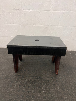 Black Side Table with Hole in the Centre