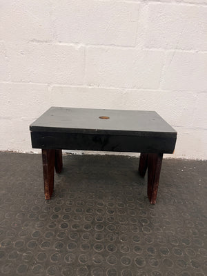 Black Side Table with Hole in the Centre