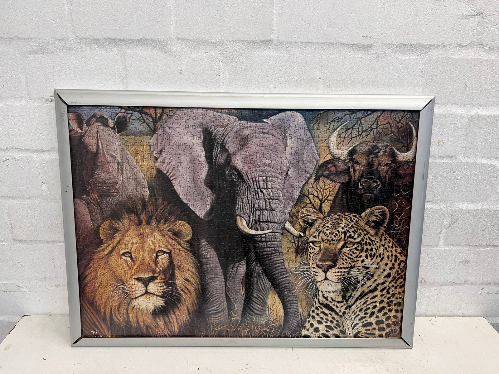 Framed Big Five Puzzel Wall Art