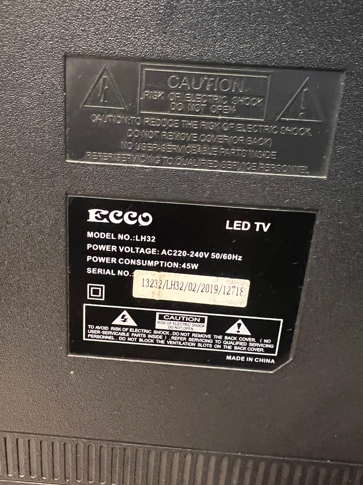 ECCO 32" LED HD TV LH32 - PRICE DROP