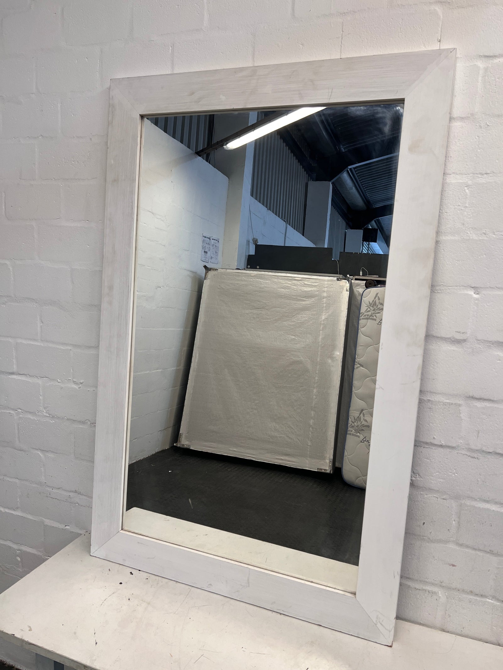 White Framed Mirror ( 90cm x 137cm)