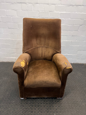 Brown Armchair(Torn Fabric/Cover) - REDUCED