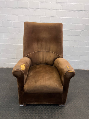 Brown Armchair(Torn Fabric/Cover) - REDUCED