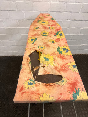 Sunflower Print Ironing Board (Hole in Fabric)