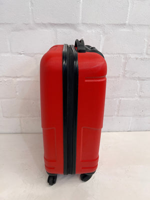 Red Hard Shell Suitcase on Wheels - Zip broken - REDUCED