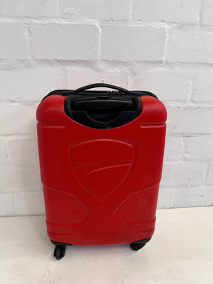 Red Hard Shell Suitcase on Wheels - Zip broken - REDUCED