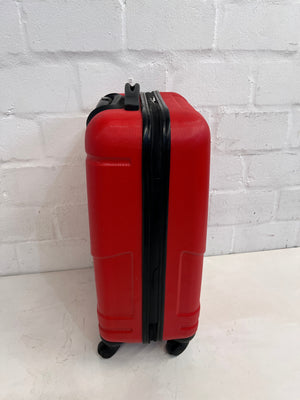 Red Hard Shell Suitcase on Wheels - Zip broken - REDUCED