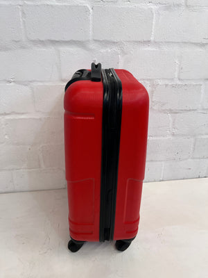 Red Hard Shell Suitcase on Wheels - Zip broken - REDUCED