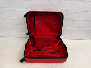 Red Hard Shell Suitcase on Wheels - Zip broken - REDUCED