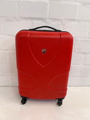 Red Hard Shell Suitcase on Wheels - Zip broken - REDUCED