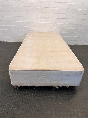 Cream Three Quarter Bed Base (Stained/Fraying Ends) - REDUCED