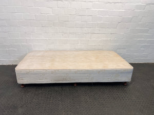 Cream Three Quarter Bed Base (Stained/Fraying Ends) - REDUCED