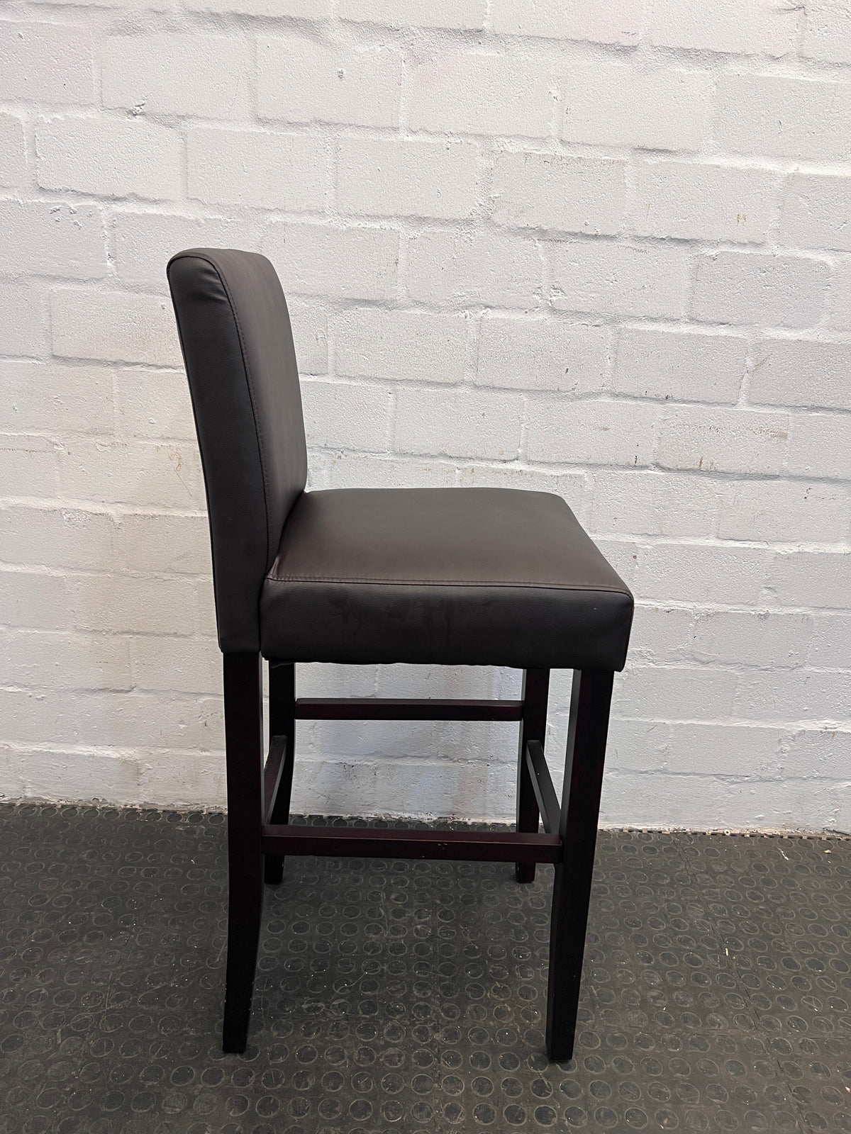 Brown Pleather Barstool - PRICE DROP