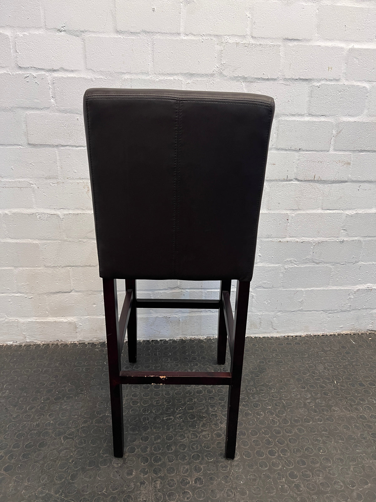 Brown Pleather Barstool - PRICE DROP