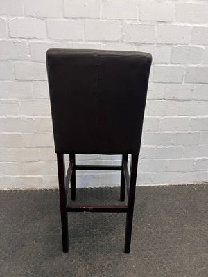 Brown Pleather Barstool