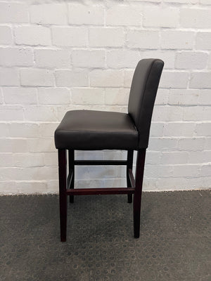 Brown Pleather Barstool